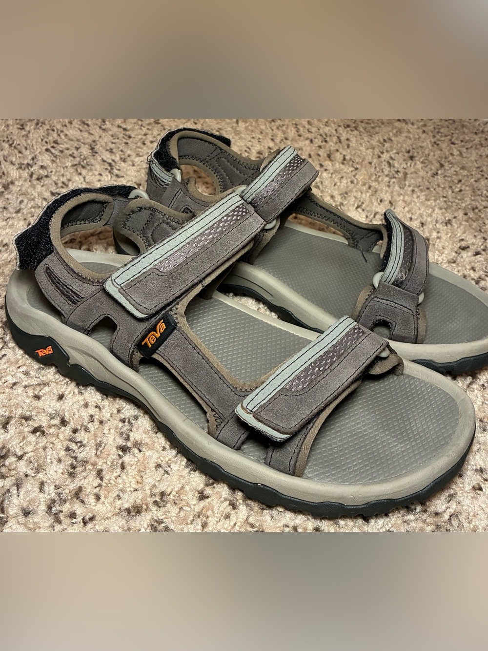 Teva Hudson Hiking Sandals Water Shoes Suede Bungee Cord Mens 9